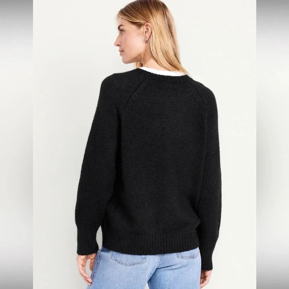 NWOT Old Navy Cozy Pullover Crewneck Sweater, Size XXL (20), Black Jack - Picture 2 of 7
